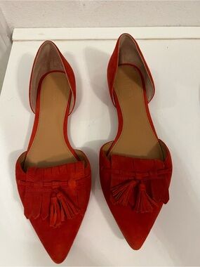 Bundle 👠J.Crew & Black suede Peep Toe Shoes & 👠WHBM blue Velvet Heels